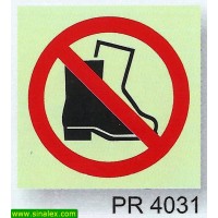 PR4031 proibida entrada sem botas seguranca