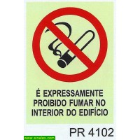 PR4102 expressamente proibido fumar interior edificio