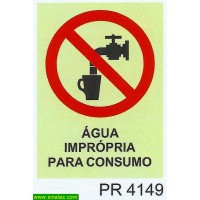 PR4149 agua impropria para consumo