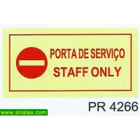 PR4266 porta servico staff only