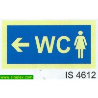 IS4612 wc feminino seta esquerda direita baixo