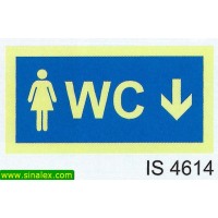 IS4614 wc feminino seta esquerda direita baixo