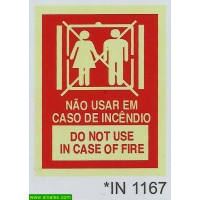 IN1167 nao usar em caso de incendio elevador