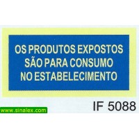 IF5088 produtos expostos sao para consumo estabelecimento