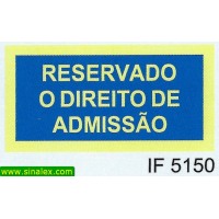 IF5150 reservado direito admissao