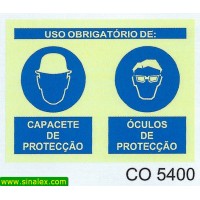 CO5400 obrigatorio capacete e oculos proteccao