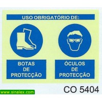 CO5404 obrigatorio oculos e botas proteccao