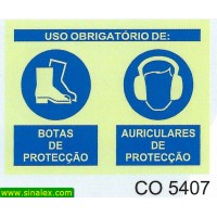 CO5407 obrigatorio auriculares e botas proteccao