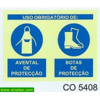 CO5408 obrigatorio avental e botas proteccao