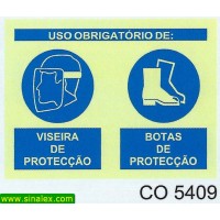 CO5409 obrigatorio viseira e botas proteccao