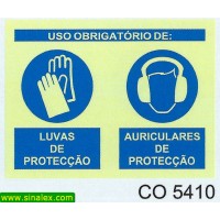 CO5410 obrigatorio auriculares e luvas proteccao