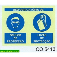 CO5413 obrigatorio oculos e luvas proteccao electrica