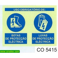 CO5415 obrigatorio botas e luvas de proteccao electrica