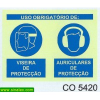 CO5420 obrigatorio viseira e auriculares proteccao