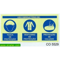 CO5529 obrigatorio touca vestuario calcado proteccao