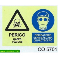 CO5701 perigo gases toxicos obrigatorio mascara proteccao