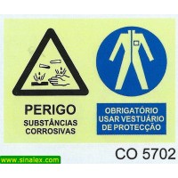 CO5702 perigo substancias corrosivas obrigatorio...