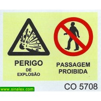 CO5708 perigo explosao passagem proibida