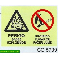 CO5709 perigo gases explosivos proibido fumar fazer lume