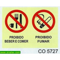 CO5727 proibido comer beber fumar