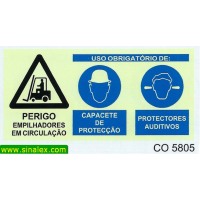 CO5805 perigo empilhadores circulacao obrigatorio...