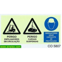 CO5807 perigo empilhadores circulacao cargas suspensas...