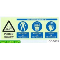 CO5903 perigo substancias corrosivas obrigatorio...
