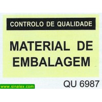 QU6987 controlo qualidade material embalagem