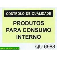 QU6988 controlo qualidade produtos consumo interno