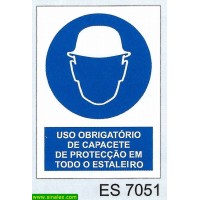 ES7051 estaleiros obrigatorio capacete proteccao