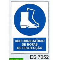 ES7052 estaleiros obrigatorio botas proteccao