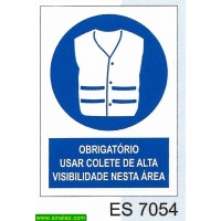ES7054 estaleiros obrigatorio colete alta visibilidade