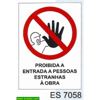 ES7058 estaleiros proibida entrada pessoas estranhas obra