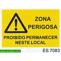 ES7083 estaleiros zona perigosa proibido permanecer neste...