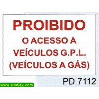 PD7112 proibido acesso veiculos gpl gas