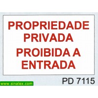 PD7115 propriedade privada proibida entrada