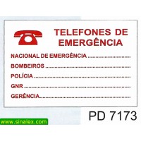 PD7173 telefones emergencia bombeiros policia gnr gerencia