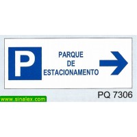 PQ7306 parque estacionamento seta direita