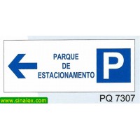 PQ7307 parque estacionamento seta esquerda