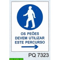 PQ7323 peoes devem utilizar este percurso direita