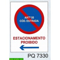 PQ7330 estacionamento proibido esquerda art 50 codigo...