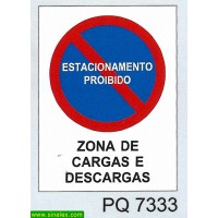 PQ7333 estacionamento proibido zona cargas descargas