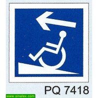 PQ7418 via para deficientes cima baixo direita esquerda
