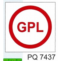PQ7437 sentido proibido veiculos gpl gas