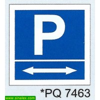 PQ7463 parque estacionamento seta esquerda direita