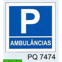 PQ7474 parque estacionamento ambulancias