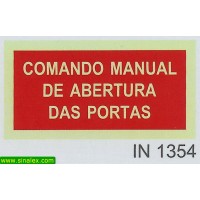 IN1354 comando manual de abertura das portas