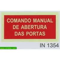 IN1354 comando manual de abertura das portas