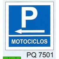 PQ7501 parque estacionamento motociclos motas esquerda