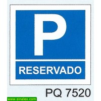PQ7520 parque estacionamento reservado